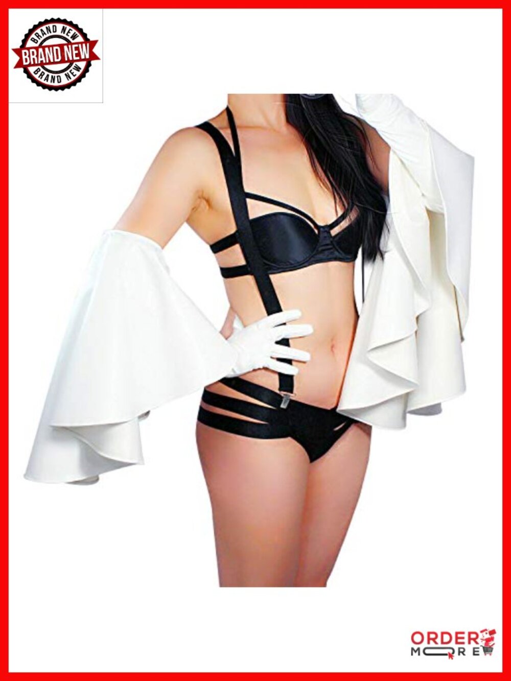 Long Ruffle Opera Gloves Touchscreen Faux Leather Evening Party Fashion Women